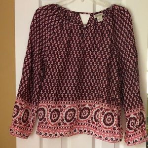 Lucky Brand 3/4 length sleeve blouse